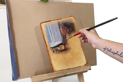 50 Pack Cotton Watercolor Paper with Deckle Edge 200 GSM Rough Textured Watercolor Paper for Writing