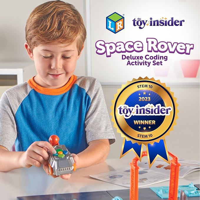 Learning Resources Space Rover Deluxe Coding Activity Set, 46 Pieces, Ages 4+, Coding for Kids, Coding Toys, Kids STEM,Toys STEM, Toys for Classroom,Space Toys, Astronaut Toys