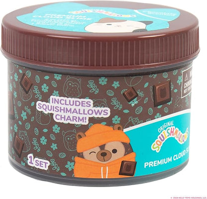 Original Squishmallows Hans Premium Cloud Slime - Limited Release, Chocolate Scent, 8 oz. Jar