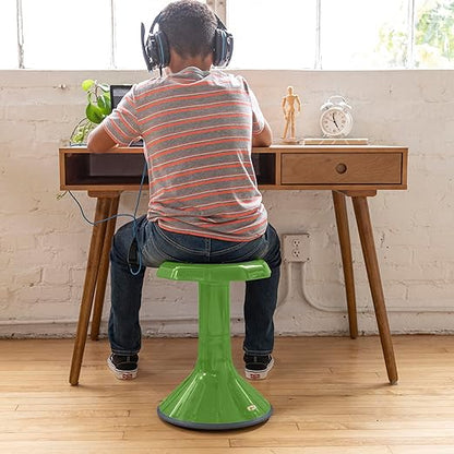 ECR4Kids ACE Active Core Engagement Wobble Stool, 18-Inch Seat Height, Flexible Seating, Grassy Green