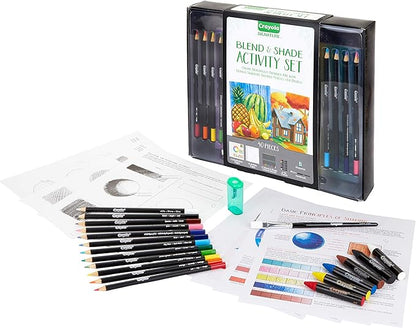 Crayola Blend & Shade Activity Set, Adult Coloring Art Set, 40Piece, Gift