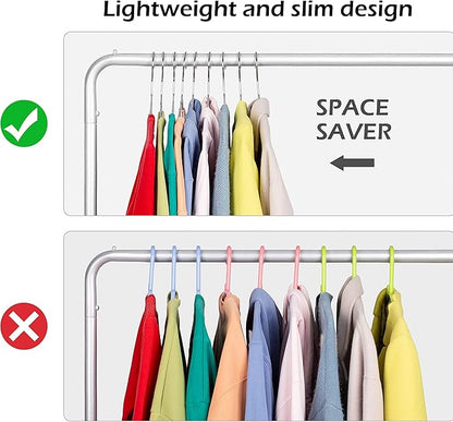 KEETDY 50 Pack Metal Hangers Coat Hangers Heavy Duty Stainless Steel Clothes Hanger for Closet Clothing Shirt Suit Pant 16.4 Inch