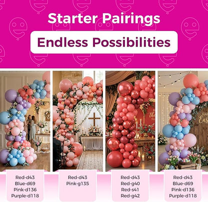 Bezente Coral Latex Party Balloons - 100 Pack 12 inch Round Helium Pastel Coral Red Balloons for Bachelorette Wedding Engagement Birthday Summer Themed Party Decorations