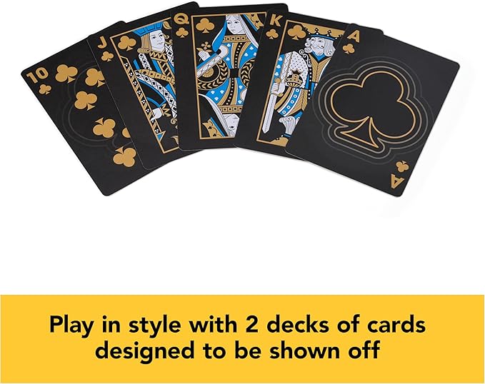 Spin Master Games, Cardinal Legacy Deluxe 200-Piece Poker Set, Premium Dual-Toned Poker Chips in Wooden Storage Case, 2-10 Players, for Ages 10 & Up