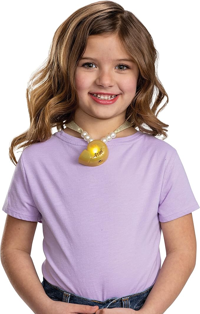 Ariel Costume for Girls, Official Disney The Little Mermaid Light and Sound Prestige Halloween Costume, Size (5-6)