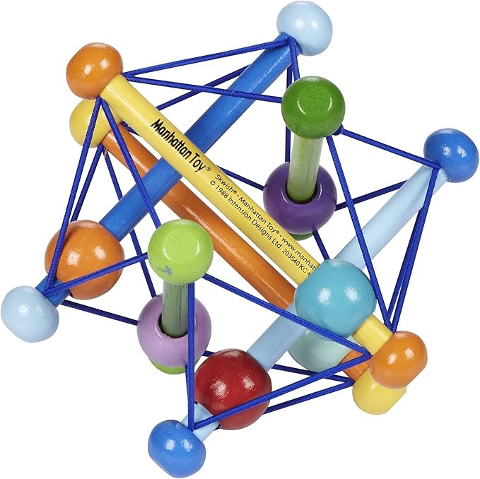 Manhattan Toy Skwish Color Burst Rattle and Teether Grasping Activity Toy