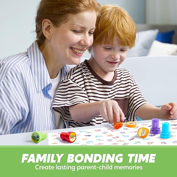 JOYIN 50PCS Dinosaur Stamps for Kids, 50 Different Designs, Fossils, Sea Dinosaurs, Stamps for Dinosaur Party Favor Bags, Easter Egg Stuffers, Halloween, Christmas, Birthday Gift