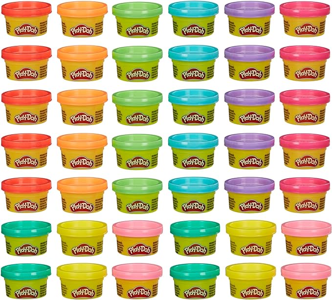 Play-Doh Bulk 42-Pack of 1-Ounce Cans, Easter Basket Stuffers for Girls & Boys, Party Favors, Kids Arts & Crafts, Preschool Toys, Ages 2+ (Amazon Exclusive)