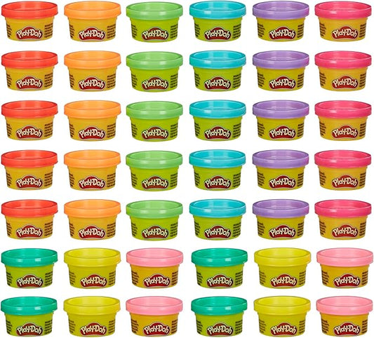 Play-Doh Bulk 42-Pack of 1-Ounce Cans, Easter Basket Stuffers for Girls & Boys, Party Favors, Kids Arts & Crafts, Preschool Toys, Ages 2+ (Amazon Exclusive)