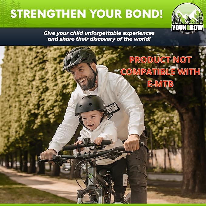 Kids Bike Seat, Bike Seat for Kids for The Front of The Bicycle, Child Bike Seat Compatible with Mountain Bikes, Ages 2-6, Max Weight 52lbs