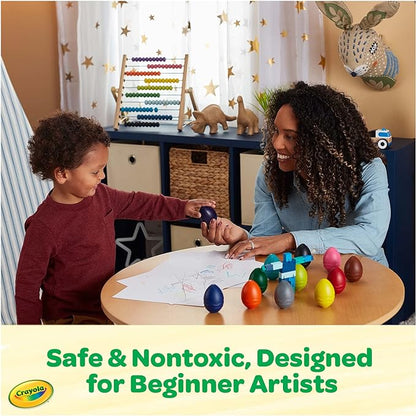 Crayola Egg Crayons (12ct), Washable Toddler Crayons, Jumbo Crayons for Toddlers, Preschool Art Supplies, Toddler Gifts, Ages 1+