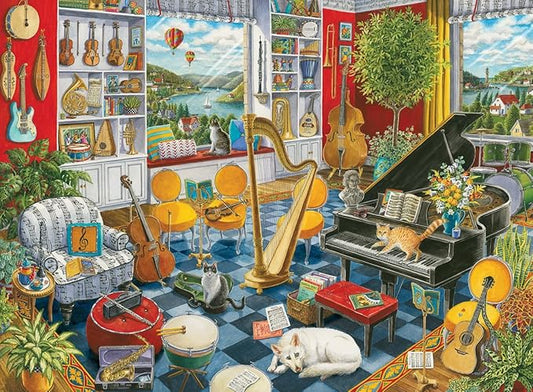 Ravensburger The Music Room Jigsaw Puzzle - 500 Intricately Cut Pieces | Handcrafted in Germany Technology | Ideal for Adults and Kids | FSC-Certified Materials