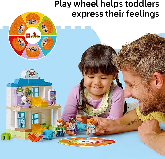 LEGO DUPLO Town First Time Visit with The Doctor Office Building Toy Playset - Preschool Learning and Educational Toy for Toddlers, Boys and Girls, Ages 2+ - Baby Gift Idea - 10449