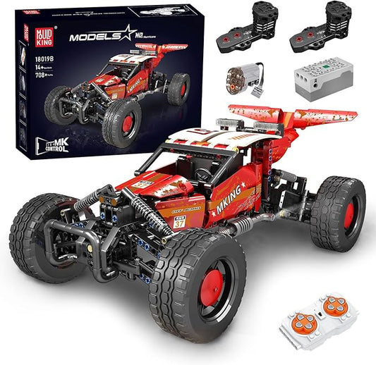 Mould King 18019 RC Off-Road Building Car Toys, 708 Pieces Building Blocks Hurricane Climbing Car Model with Motors, Romote Control Off-Road Car for Kids Age 8+/Adult
