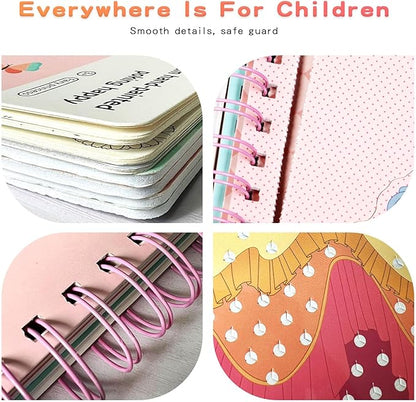 GOVOY Kids Fashion Design Drawing Book for Girls, Princess Dress-up Activity Book with Stickers, Poking, DIY Craft Kit, Kids Art Education Book