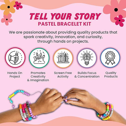 Fashion Angels Tell Your Story Alphabet Bead Bracelet Making Activity Kit with Over 1,500 Beads and Super Cute Bead Organizer Case That Makes Over 30 Bracelets, Ages 8 and Up