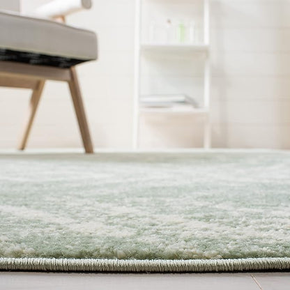 SAFAVIEH Adirondack Collection Runner Rug - 2'6" x 12', Green & Ivory, Modern Diamond Distressed Design, Non-Shedding & Easy Care, Ideal for High Traffic Areas in Living Room, Bedroom (ADR131Y)