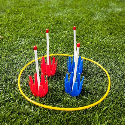 Champion Sports Indoor/Outdoor Horseshoe Set Red