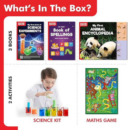 Doctor Jupiter Little Genius Kit for Boys & Girls 4-6 Year Olds | Educational Toys for 4-5-6 | Learning Toys for Toddlers | Preschool Learning Activities | STEM Toys | Science Experiments