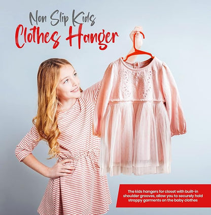 Utopia Home 40 Pack Kids Hangers - 11.5 Inch Plastic Baby Hangers for Closet - Childrens Hanger for Clothes & Infant Hanger for Closet - Ideal for Everyday Standard Use (Red)
