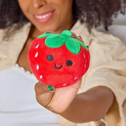 Emotional Support Strawberries by Relatable, Cuddly Stuffed Animals and Toys, Squishy Toys and Plushies, Great Gift Ideas for Loved Ones of All Ages, Includes 5 Plushies with Carrying Basket