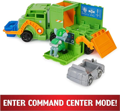 Paw Patrol, Big Truck Pup’s Rocky Transforming Toy Trucks with Collectible Action Figure, Kids Toys for Ages 3 and up