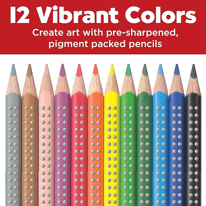Faber-Castell Grip Colored EcoPencils - 12 Count