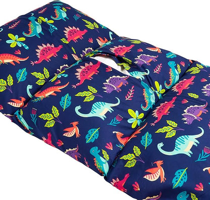 Wildkin Kids Floor Lounger: Ideal for Boys and Girls, Travel-Friendly, Perfect for Sleepovers - Pillow Lounger for Kids, Requires Standard Size Pillows Not Include (Darling Dinosaurs)