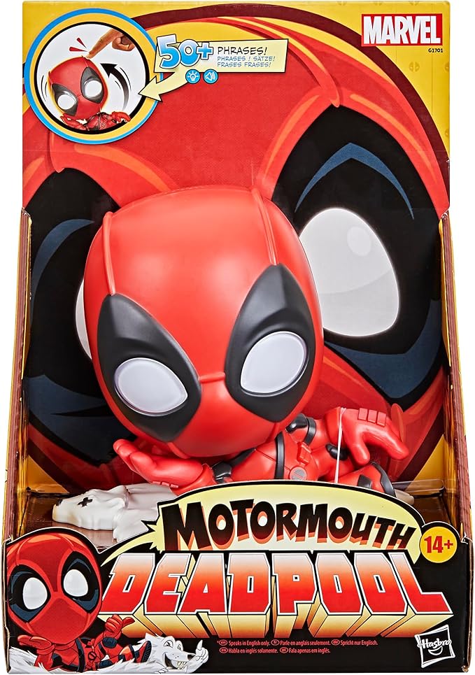 Marvel Motormouth Deadpool, 5-Inch (15cm) Electronic Talking Toy with Lights, Sound Effects, & 50+ Phrases, Super Hero Toys for Kids Ages 14+