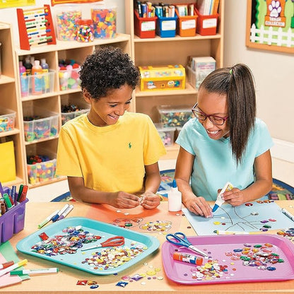 Assorted Colors & Styles Bulk Jumbo Self-Adhesive Jewels - 100 Pc (1") - Perfect for DIY Arts & Crafts Projects