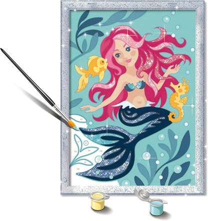 Ravensburger Enchanting Mermaid Paint by Numbers Kit for Kids - 23568 - Painting Arts and Crafts for Ages 9 and Up