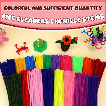 Pipe Cleaners, 100PCS Christmas Pipe Cleaners Craft Supplies, Wine Red Pipe Cleaners Bulk Fuzzy Sticks for DIY Art and Craft Projects Home Decoration
