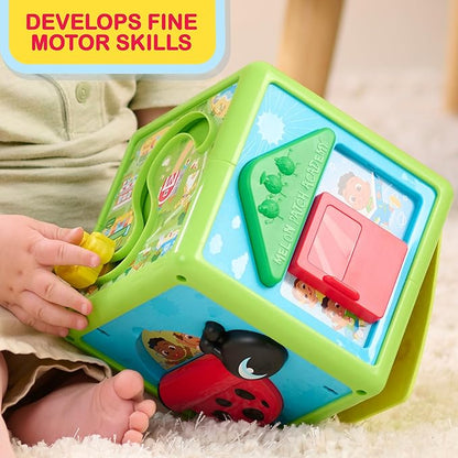 Just Play CoComelon 6-inch Busy Block, Educational and Early Learning Activity Cube, Kids Toys for Ages 06 Month