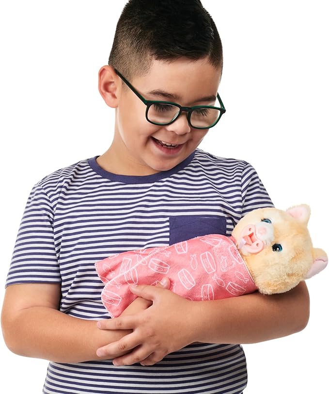 Little Live Pets - Cozy Dozys: Ginger The Kitty | Interactive Plush Toy Kitty. 25+ Sounds and Reactions. Magical Eye Movement. Blanket, Pacifier and Batteries Included. for Kids Ages 4+