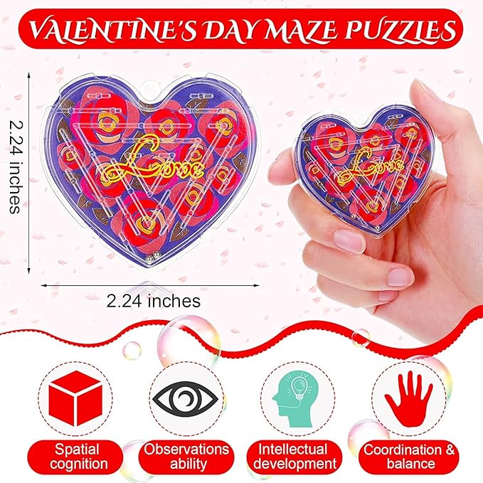 108 PCS Valentines Day Party Favors for Kids Boy Girl, Treasure Box Toys, Pinata Filler Goodie Bag Stuffers, School Classroom Rewards, Treasure Chest Prizes, Classroom Exchange Gifts Prizes