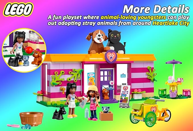 LEGO Friends 41699 Pet Adoption Café(292 Pieces)