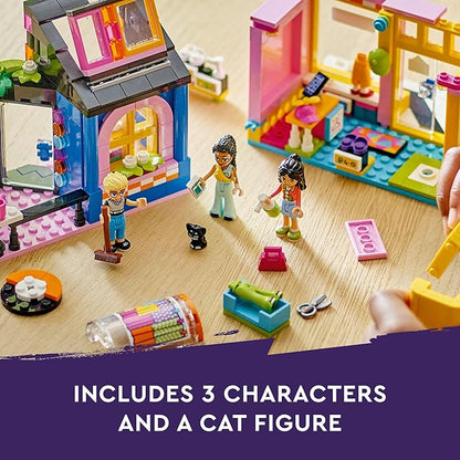 LEGO Friends Vintage Fashion Store, Social-Emotional Toy, Buildable Model, Role-Play Gift Idea for Kids Aged 6 Years Old and Up, Mini-Doll Characters and Cat Figure, Play Together Toy, 42614