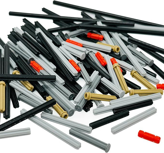 120 Pieces Technical Parts Axle Connectors Building Blocks Accessories Parts Sets Construction Toys Set for Kids 6yrs+ Compatible with Major Brands