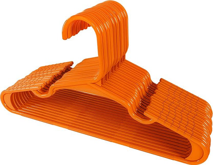 Utopia Home 20 Pack Kids Hangers - 11.5 Inch Plastic Baby Hangers for Closet - Childrens Hanger for Clothes & Infant Hanger for Closet - Ideal for Everyday Standard Use (Orange)