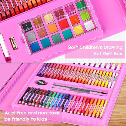 iBayam Teen Girl Boys Gifts Trendy Stuff, Art Kit, 251-Pack Art Supplies Drawing Kits, Arts and Crafts Gifts Box for Kids Teen Girls Boys, Art Set Case with Trifold Easel, Scratch Paper, Sketch Pads