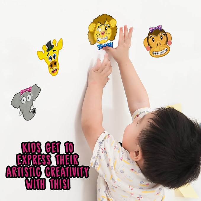 24 Make A Zoo Animal Sticker Sheets - Zoo and Safari Theme Birthday Party Favors - Fun Craft Project for Children 3+ Let Your Kids Get Creative & Design Their Favorite Animal Sticker!