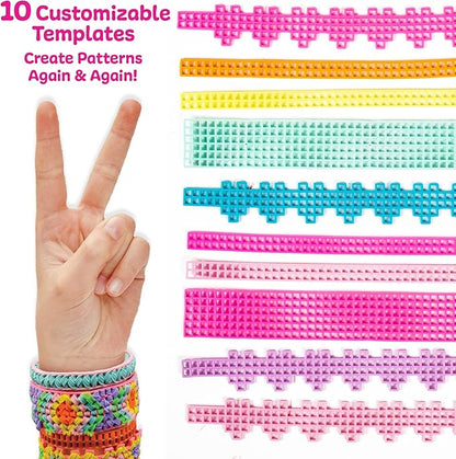 Just My Style Fashion Punch Style & Stitch Loom, Friendship Bracelet Kit, Jewelry Making Activity, Great for Birthday Parties, Sleepovers & Travel, Arts & Crafts for Kids Ages 6, 7, 8, 9