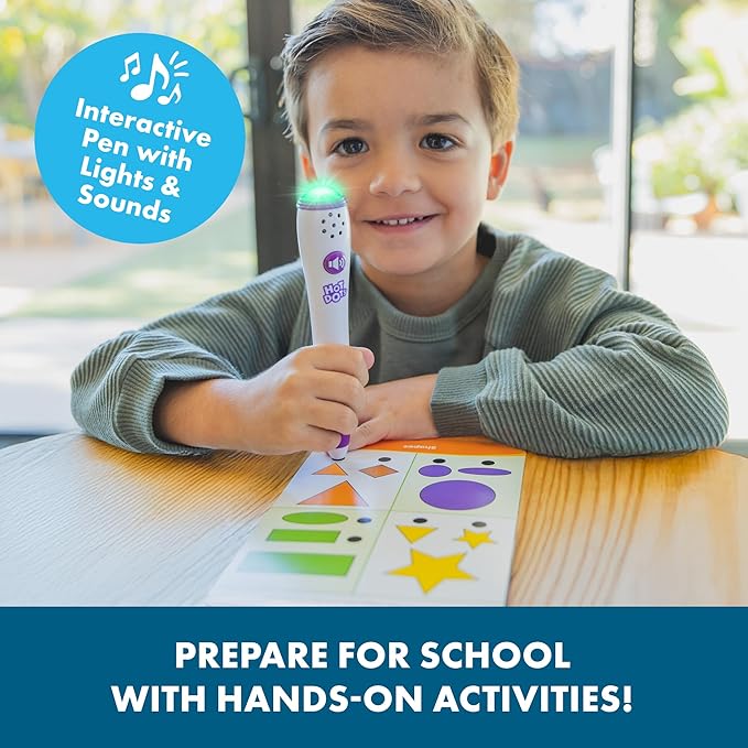 Educational Insights Hot Dots Getting Ready for School - Preschool Learning Activities with Interactive Pen, Preschool Prep and Kindergarten Workbooks, Flash Cards and Learning Books for 3 and Up Year Olds