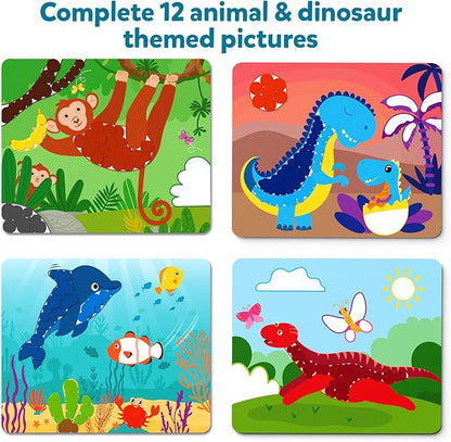 Skillmatics Art Activity - Dot It Combo, No Mess Sticker Art for Kids, DIY Craft Kits, Scrapbooking, Gifts for Boys & Girls Ages 3, 4, 5, 6, 7, Travel Toys for Toddlers