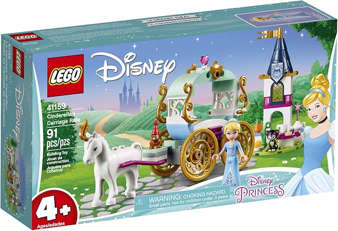 LEGO Disney Cinderella’s Carriage Ride 41159 4+ Building Kit (91 Pieces)