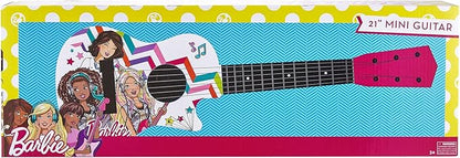 Sakar "Barbie 21"" Kids Guitar Toy GT1-01371 | Inspired Design, Easy-to-Hold, Thin Frets and Low String, Traditional Acoustic Guitar Shape, Secret Stickers, Real Tuning Gears"
