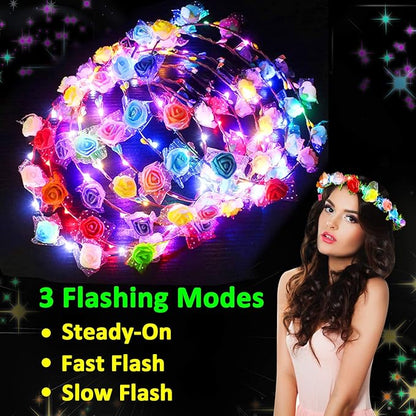 112 Pcs New Years Eve Glow in The Dark Party Supplies 2025, Glow Sticks Bulk LED Neon Party Favor Light Up Toys Gifts Kids Adult 100 Glow Sticks Necklaces Bracelets/6 Light Up Glasses/6 Led Headbands