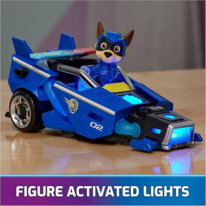 Paw Patrol: The Mighty Movie, Toy Car with Chase Mighty Pups Action Figure, Lights and Sounds, Kids Toys for Boys & Girls 3+