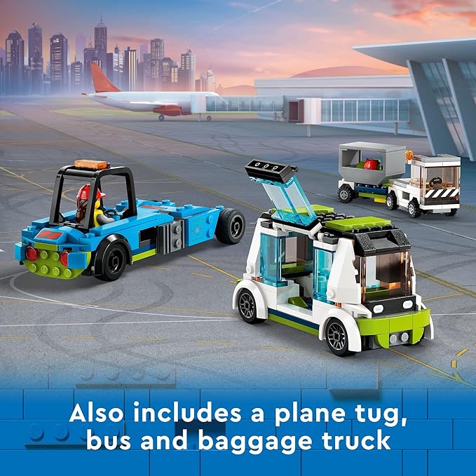 LEGO City Passenger Airplane Toy - Building Toys Set for Boys & Girls, Ages 7+ - Educational Gift for Kids - W/Buildable Vehicle Toys & 9 Minifigures - 60367