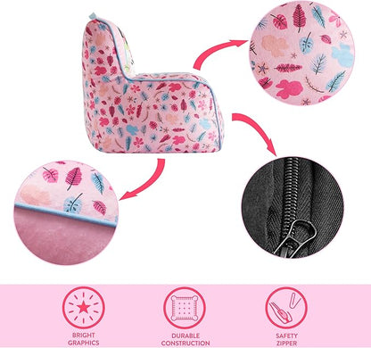 Idea Nuova Disney Minnie Mouse Smile Toddler Bean Bag Decorative Chair with Carry Handle, Large